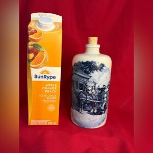 Delft Blauw Pottery, stoneware bottle/ Holland.